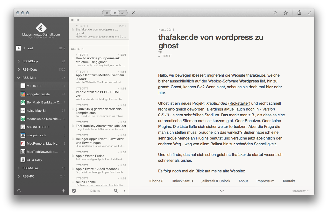 thafaker.de in reeder 2