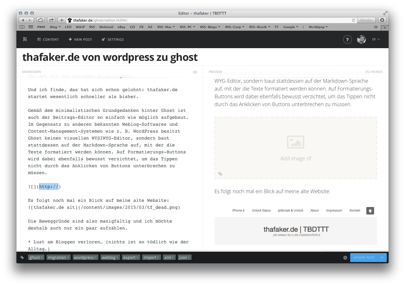thafaker.de Artikelthafaker.de Artikel Markdown Ghost