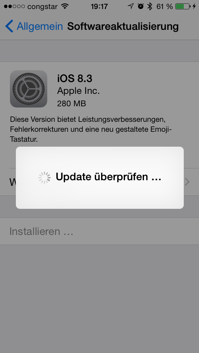 iphone ios 8.3 update OTA