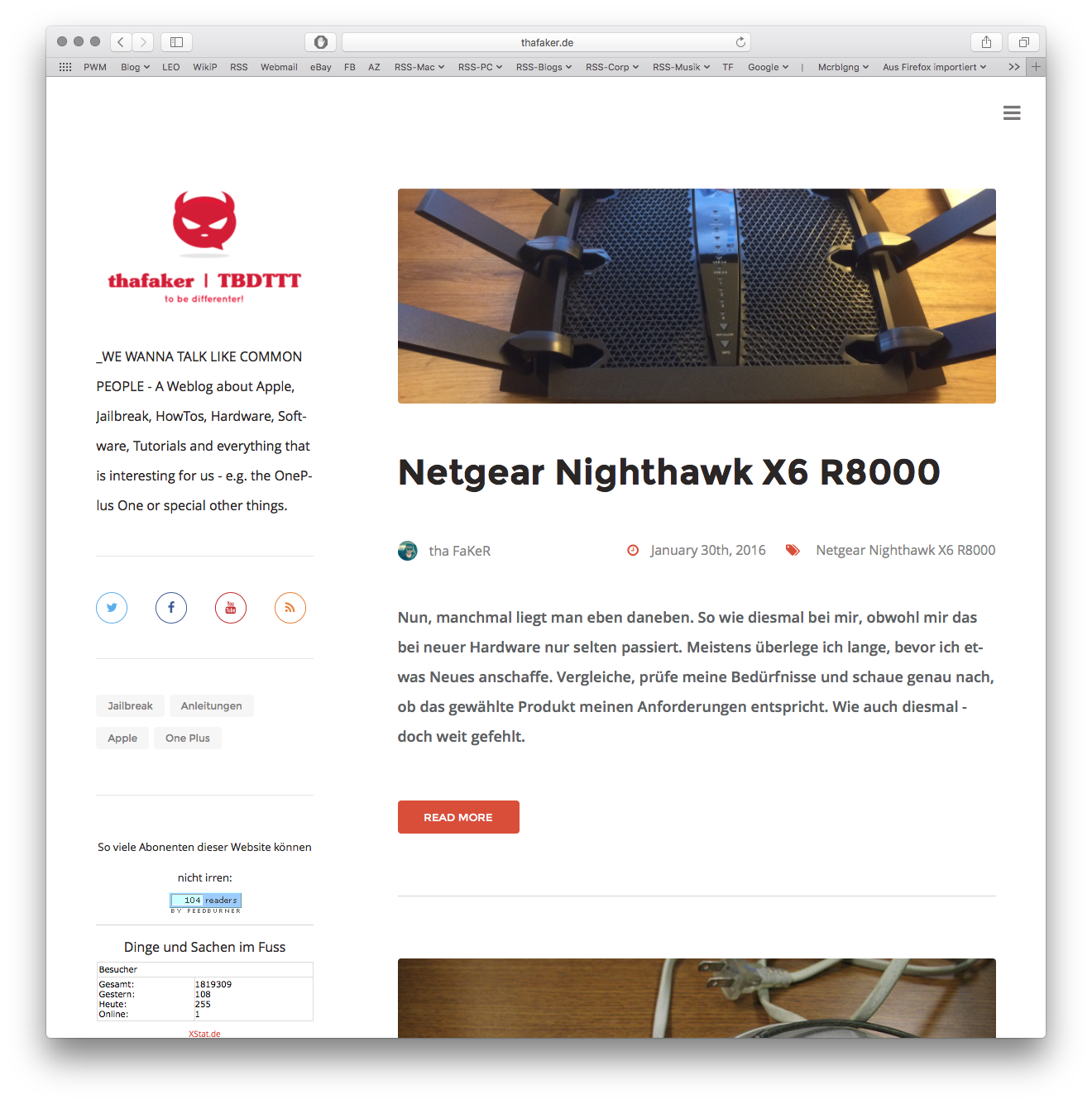 Neues Theme thafaker.de