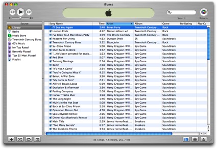 Screenshot zeigt iTunes 4