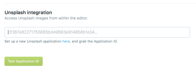 Unplash in Ghost aktivieren