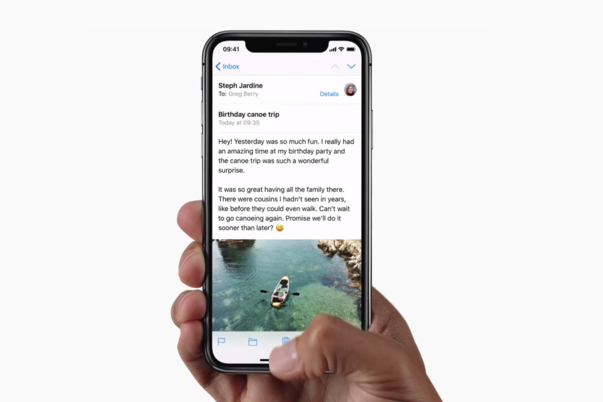 iPhone X Mail.app