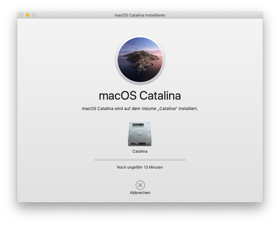 macOS 10.15 Catalina wird auf meinem MacPro5,1 installiert. Ohne Patches.