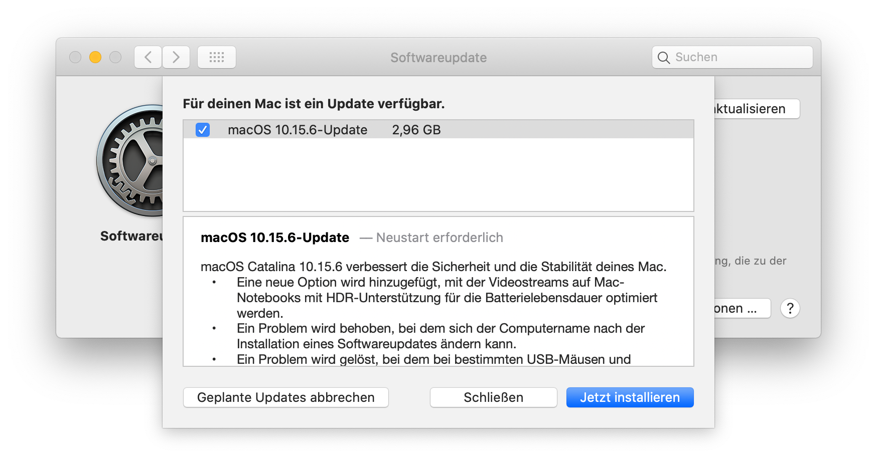 macOS 10.15.6 Update