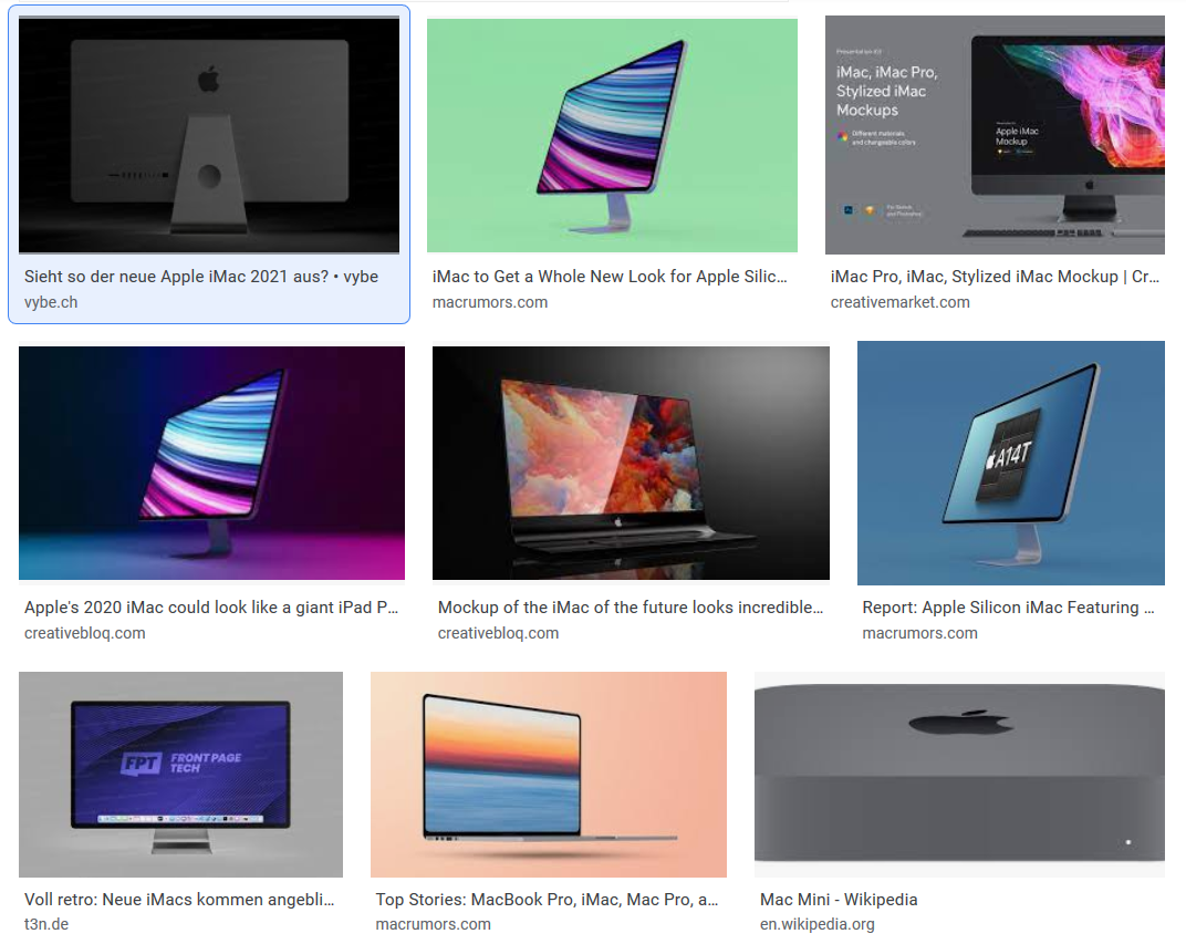 iMac M1 Mockups; Quelle: google.com