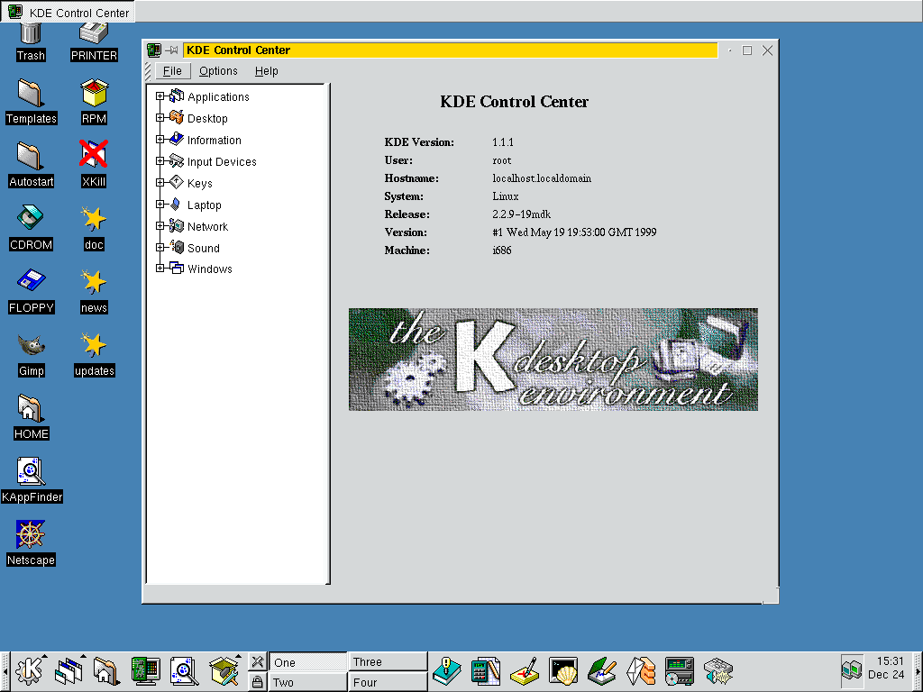 Screenshot von KDE 1