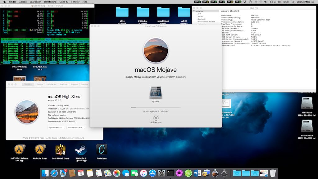 Installing macOS Mojave