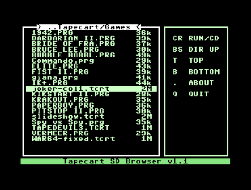 Browser.prg on TapeCard SD