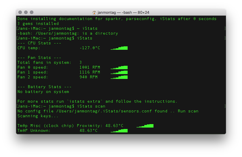 Temperatur von macOS / OSX übers Terminal auslesen