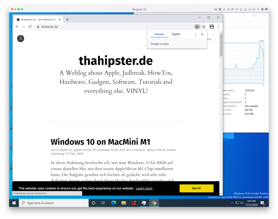 Weitere Virtualisierung auf dem M1